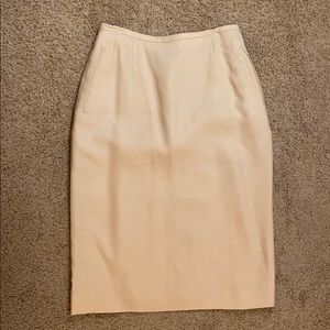 Vintage Beige Pencil Skirt
